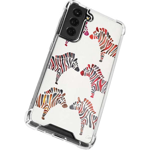Cat Coq Rainbow Zebras Galaxy S21 FE Clear Case